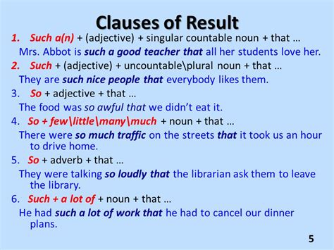 what will she do when she her results|Result Clauses English Grammar .